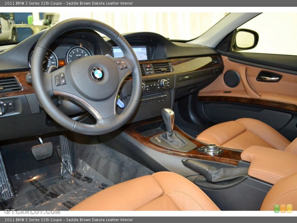 Saddle Brown Dakota Leather Interior Prime Interior for the 2011 BMW 3 Series 328i Coupe #90716950