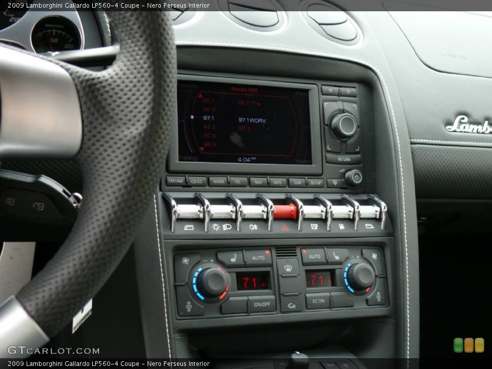 Nero Perseus Interior Controls for the 2009 Lamborghini Gallardo LP560-4 Coupe #907170