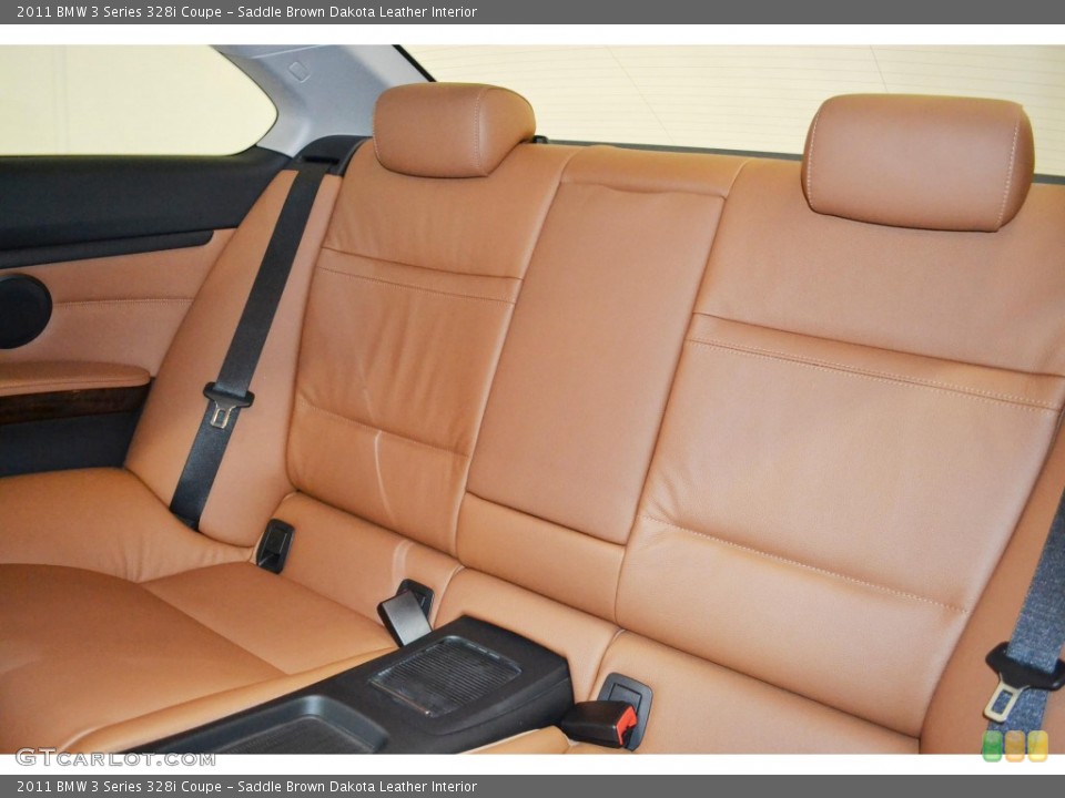 Saddle Brown Dakota Leather Interior Rear Seat for the 2011 BMW 3 Series 328i Coupe #90717079