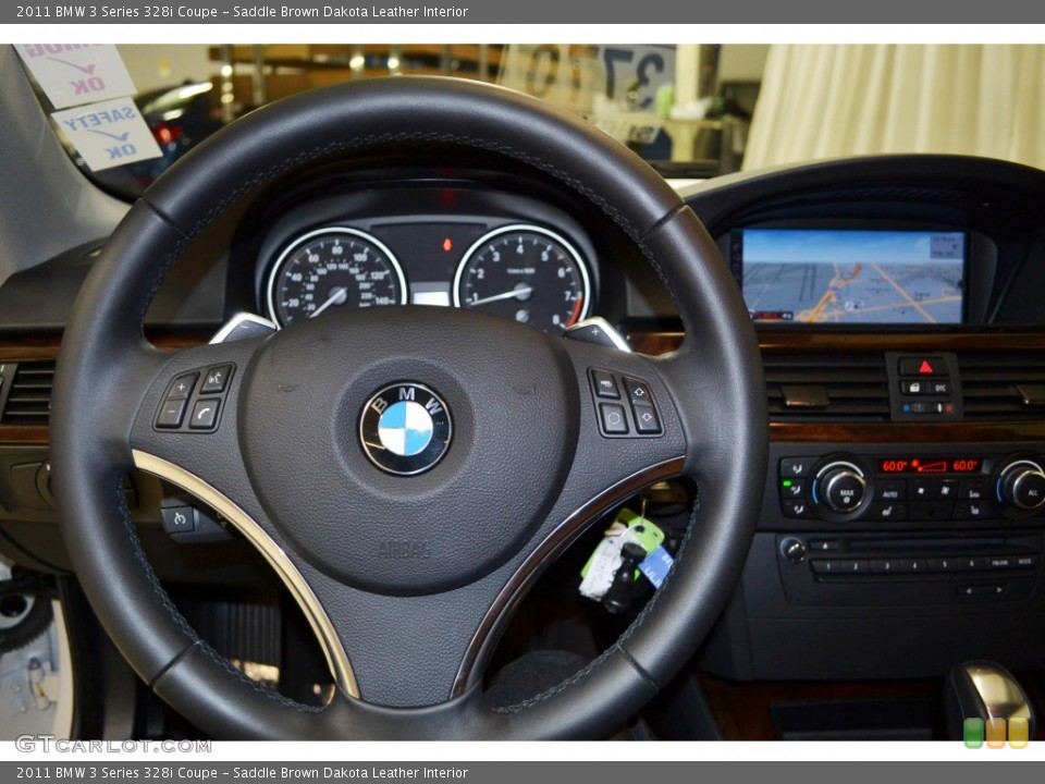 Saddle Brown Dakota Leather Interior Steering Wheel for the 2011 BMW 3 Series 328i Coupe #90717298