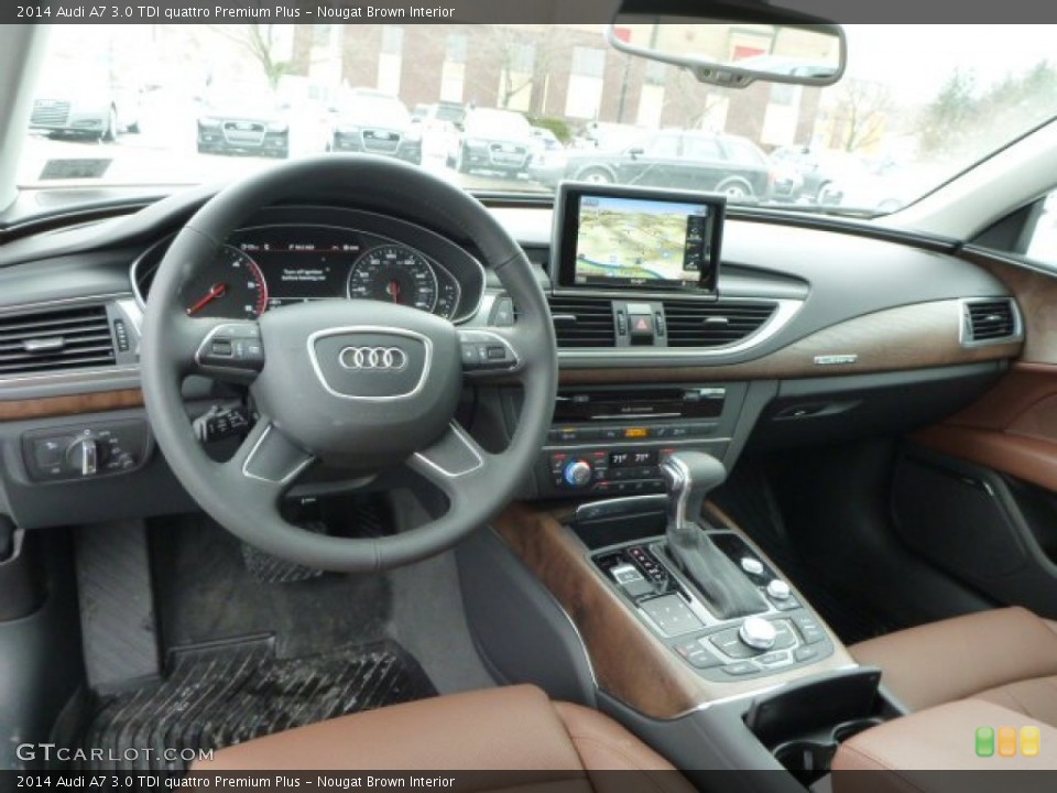 Nougat Brown Interior Dashboard for the 2014 Audi A7 3.0 TDI quattro Premium Plus #90719113