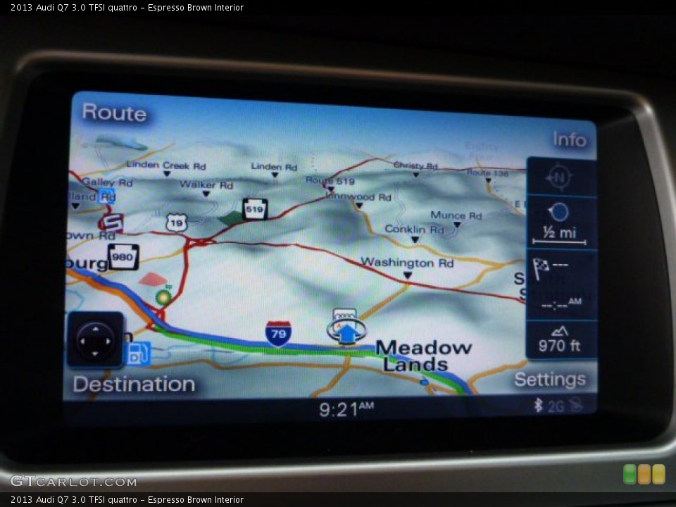 Espresso Brown Interior Navigation for the 2013 Audi Q7 3.0 TFSI quattro #90719512