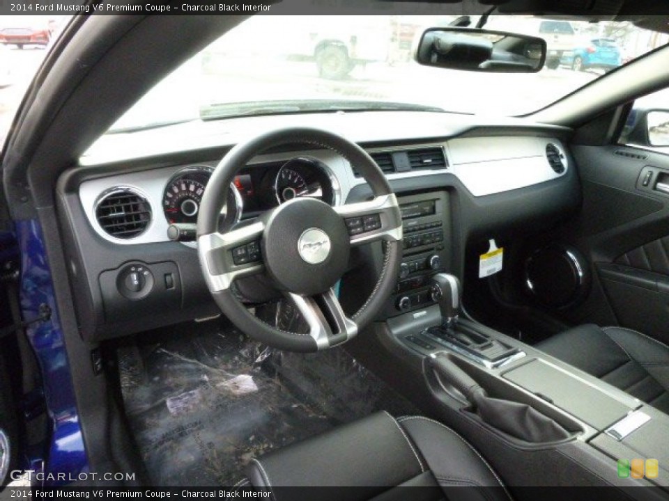 Charcoal Black Interior Prime Interior for the 2014 Ford Mustang V6 Premium Coupe #90722631