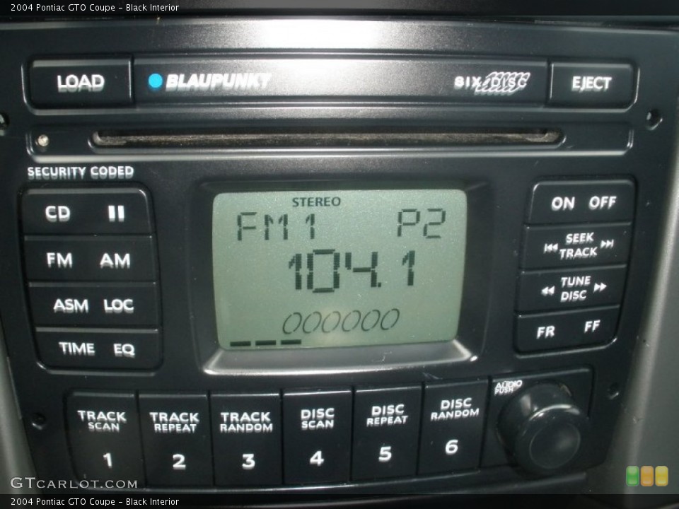 Black Interior Audio System for the 2004 Pontiac GTO Coupe #90723835