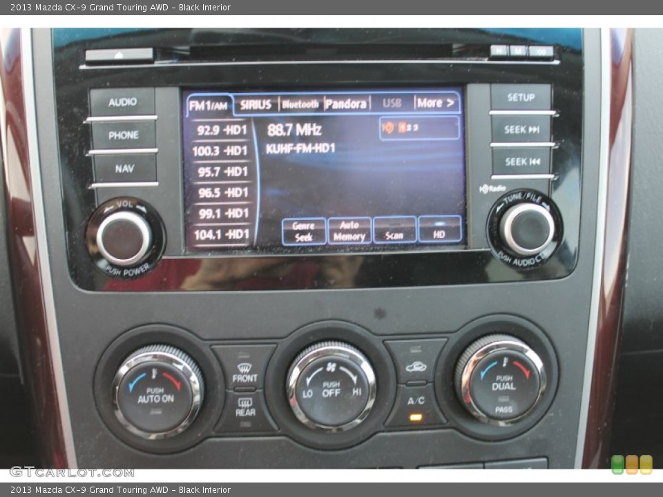 Black Interior Controls for the 2013 Mazda CX-9 Grand Touring AWD #90724987