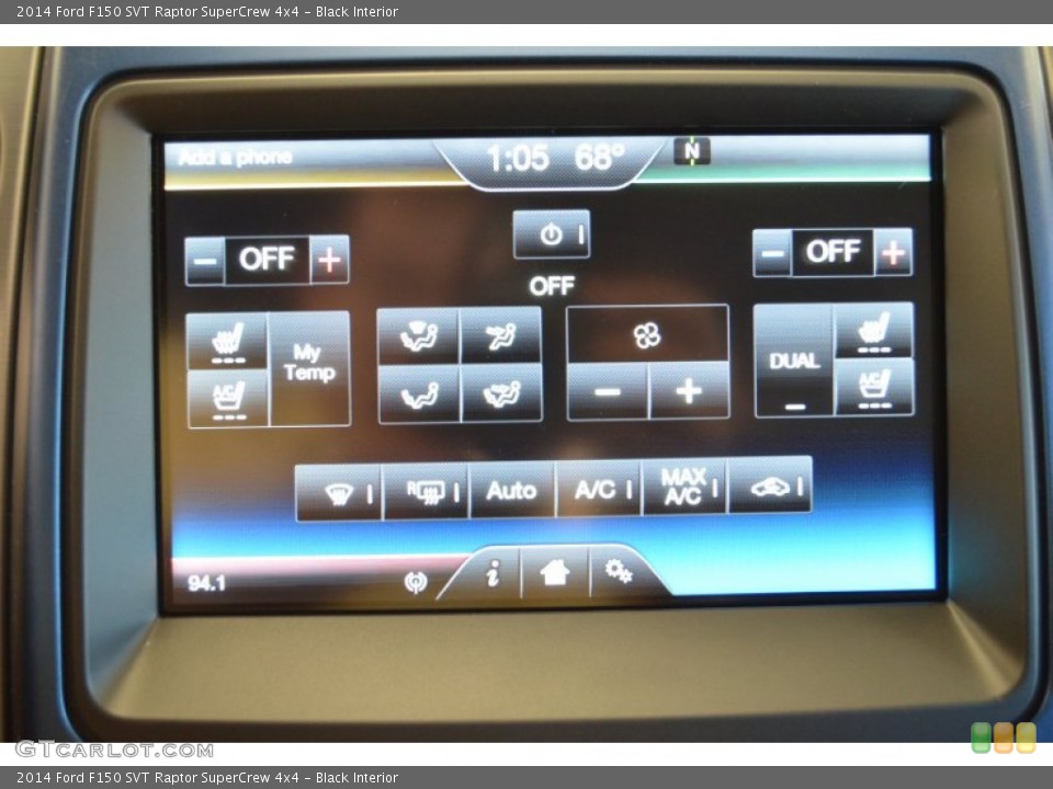 Black Interior Controls for the 2014 Ford F150 SVT Raptor SuperCrew 4x4 #90727096