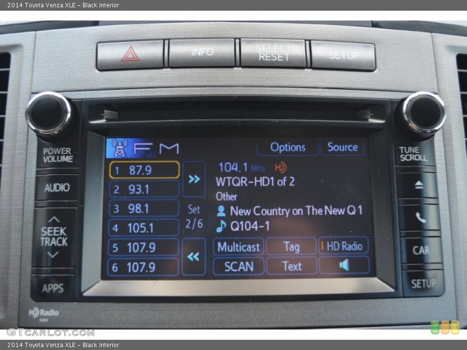 Black Interior Controls for the 2014 Toyota Venza XLE #90748137