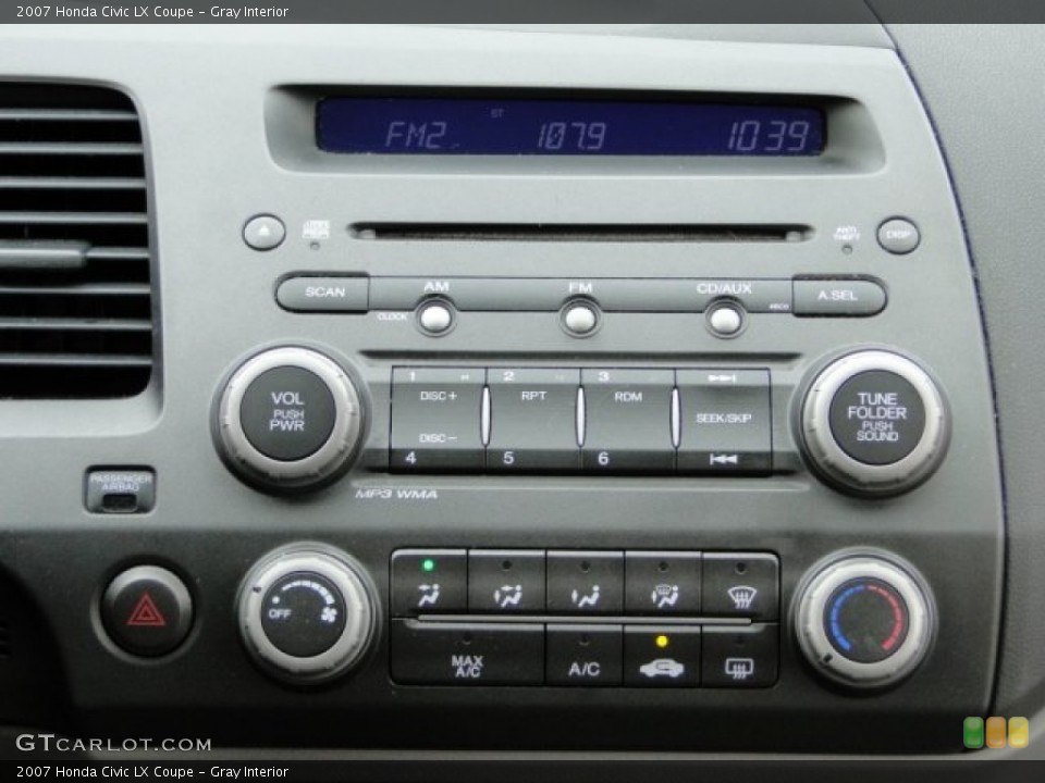 Gray Interior Controls for the 2007 Honda Civic LX Coupe #90753263