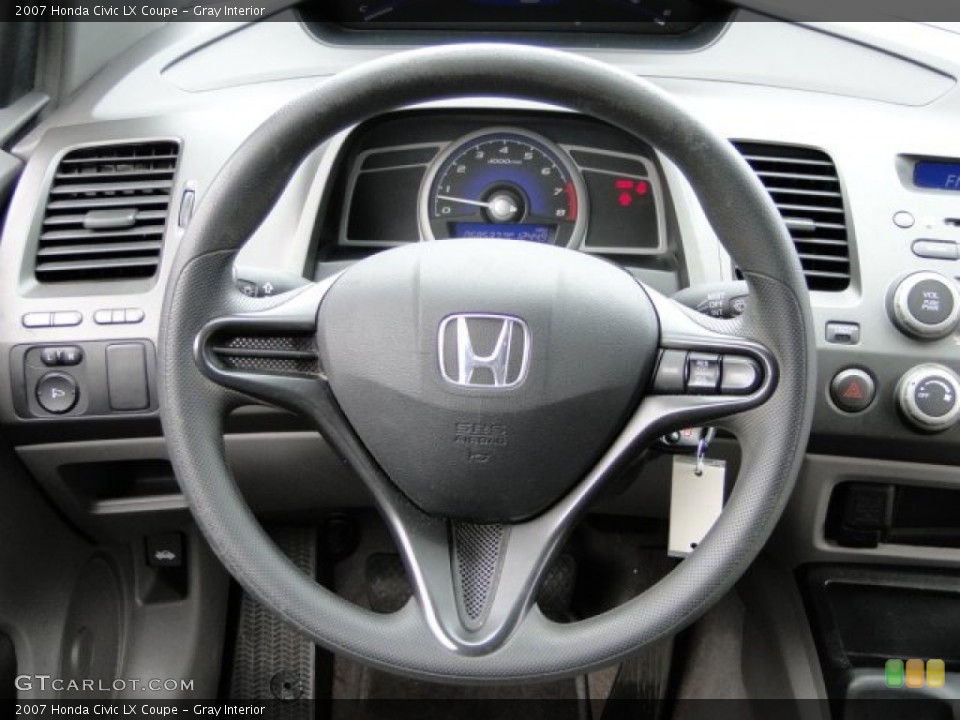 Gray Interior Steering Wheel for the 2007 Honda Civic LX Coupe #90753301