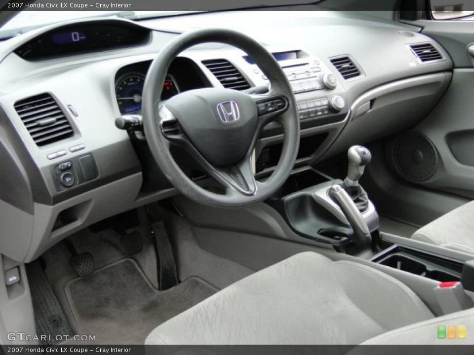 Gray Interior Prime Interior For The 2007 Honda Civic Lx
