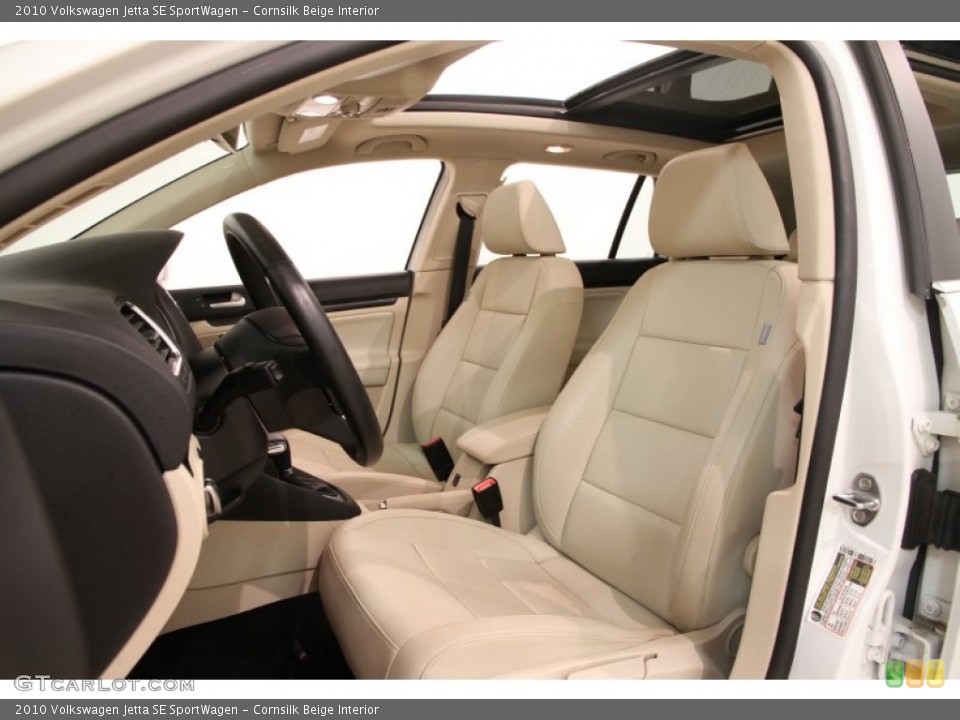 Cornsilk Beige Interior Front Seat for the 2010 Volkswagen Jetta SE SportWagen #90757585