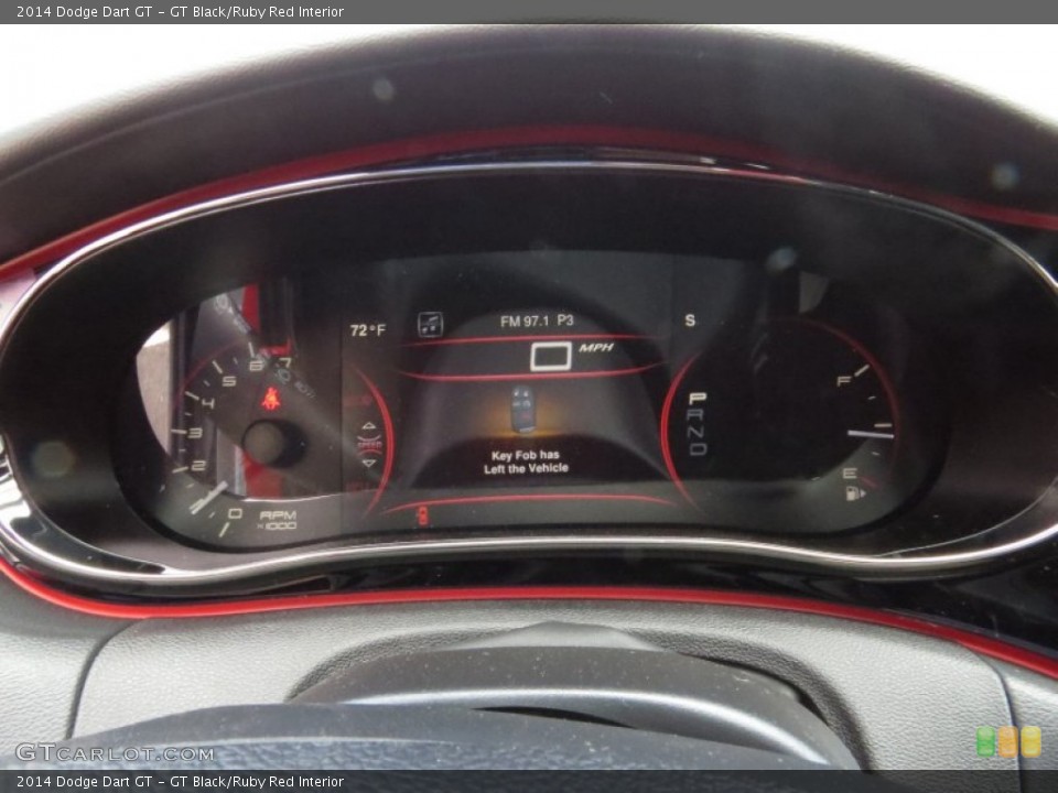 GT Black/Ruby Red Interior Gauges for the 2014 Dodge Dart GT #90757983