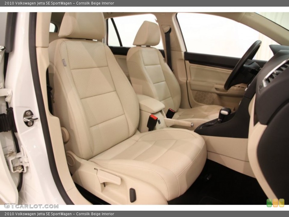Cornsilk Beige Interior Front Seat for the 2010 Volkswagen Jetta SE SportWagen #90758019