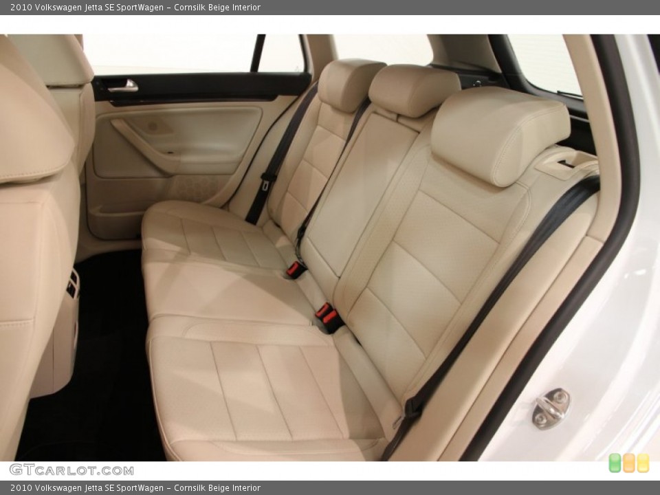 Cornsilk Beige Interior Rear Seat for the 2010 Volkswagen Jetta SE SportWagen #90758057