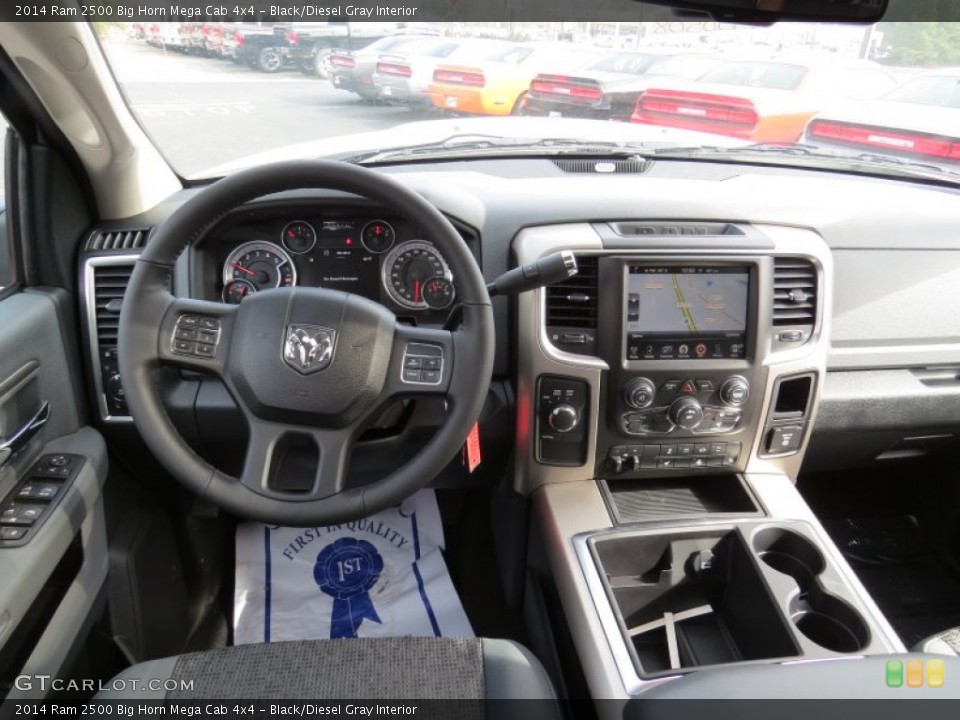 Black/Diesel Gray Interior Dashboard for the 2014 Ram 2500 Big Horn Mega Cab 4x4 #90758394