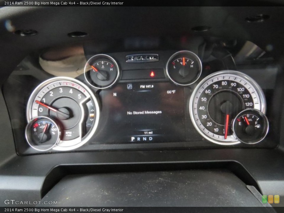 Black/Diesel Gray Interior Gauges for the 2014 Ram 2500 Big Horn Mega Cab 4x4 #90758518
