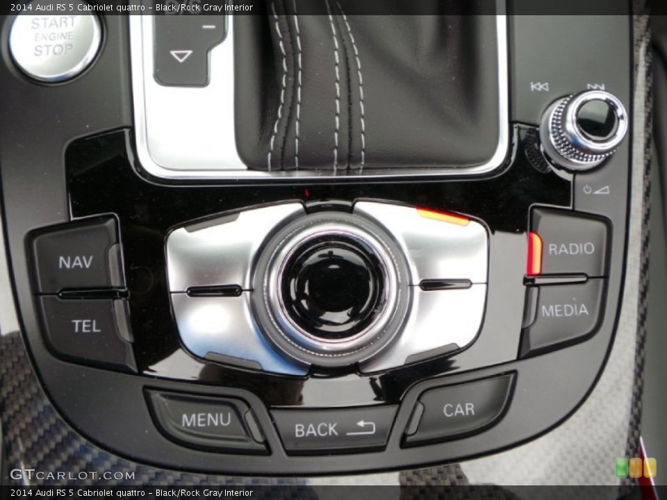 Black/Rock Gray Interior Controls for the 2014 Audi RS 5 Cabriolet quattro #90760569