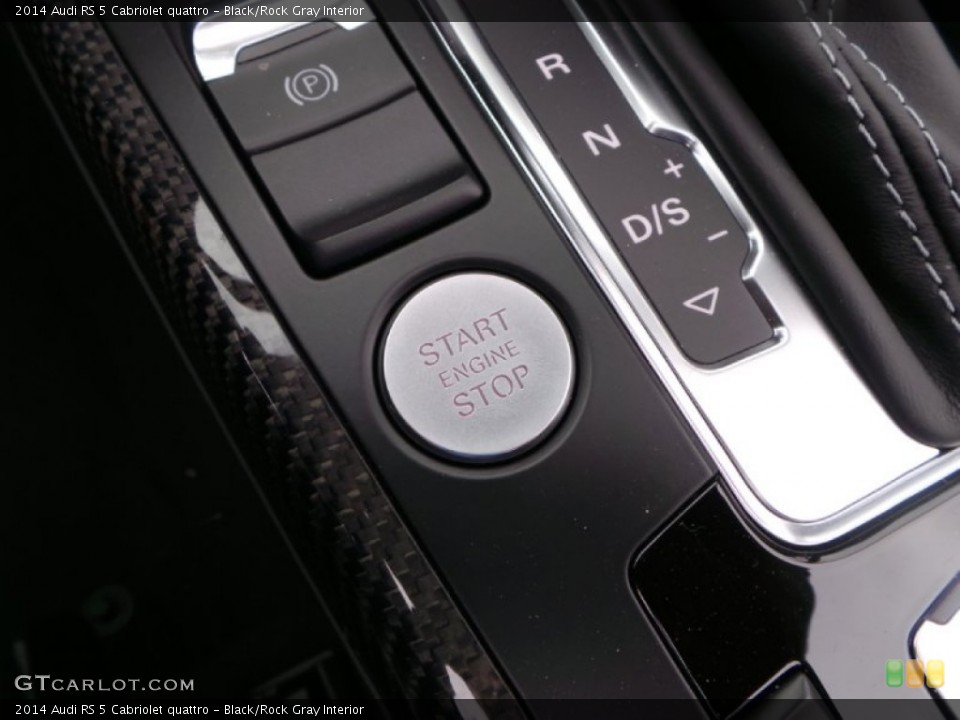 Black/Rock Gray Interior Controls for the 2014 Audi RS 5 Cabriolet quattro #90760593