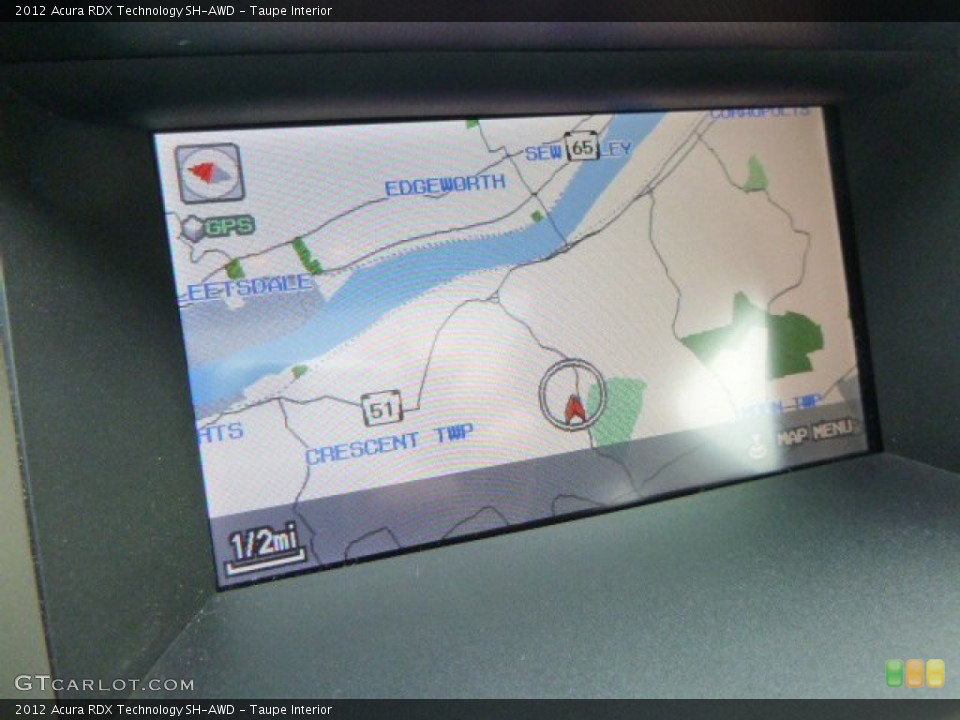 Taupe Interior Navigation for the 2012 Acura RDX Technology SH-AWD #90762171