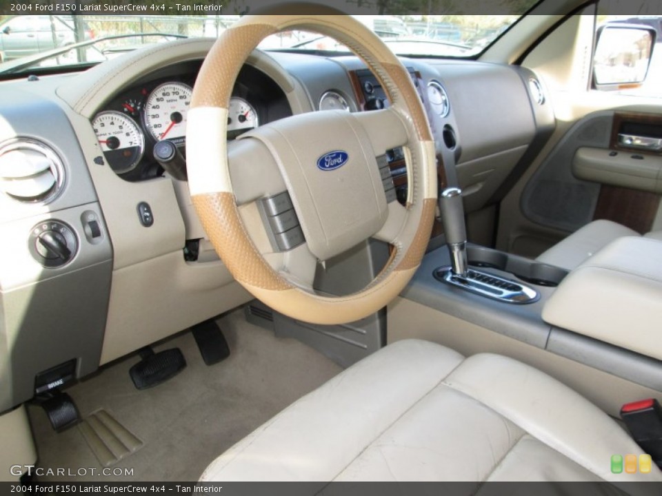 Tan Interior Prime Interior for the 2004 Ford F150 Lariat SuperCrew 4x4 #90768783