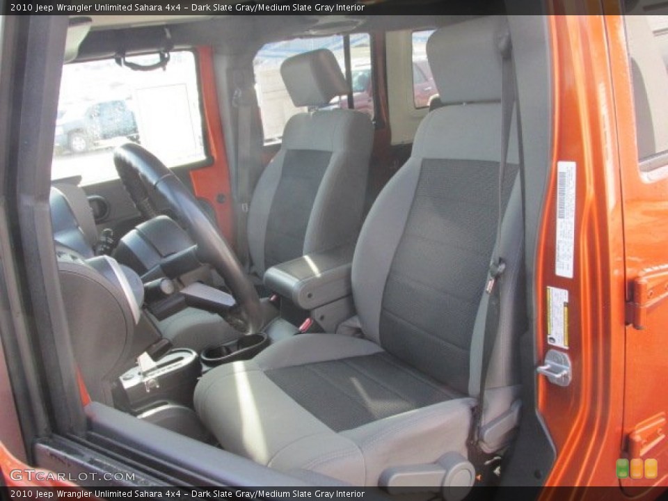 Dark Slate Gray/Medium Slate Gray Interior Front Seat for the 2010 Jeep Wrangler Unlimited Sahara 4x4 #90771432