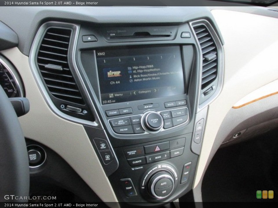 Beige Interior Controls for the 2014 Hyundai Santa Fe Sport 2.0T AWD #90775473