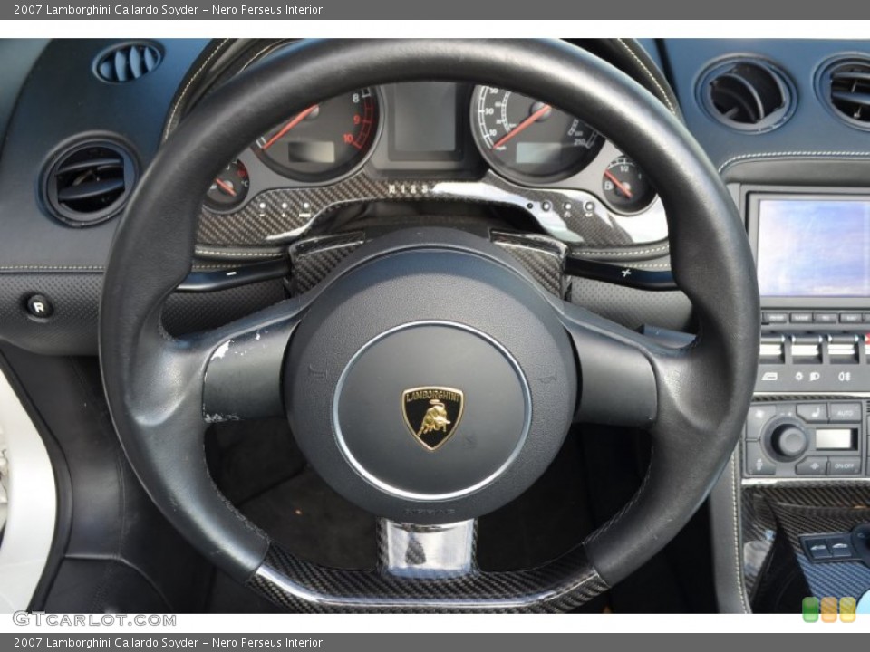 Nero Perseus Interior Steering Wheel for the 2007 Lamborghini Gallardo Spyder #90775788