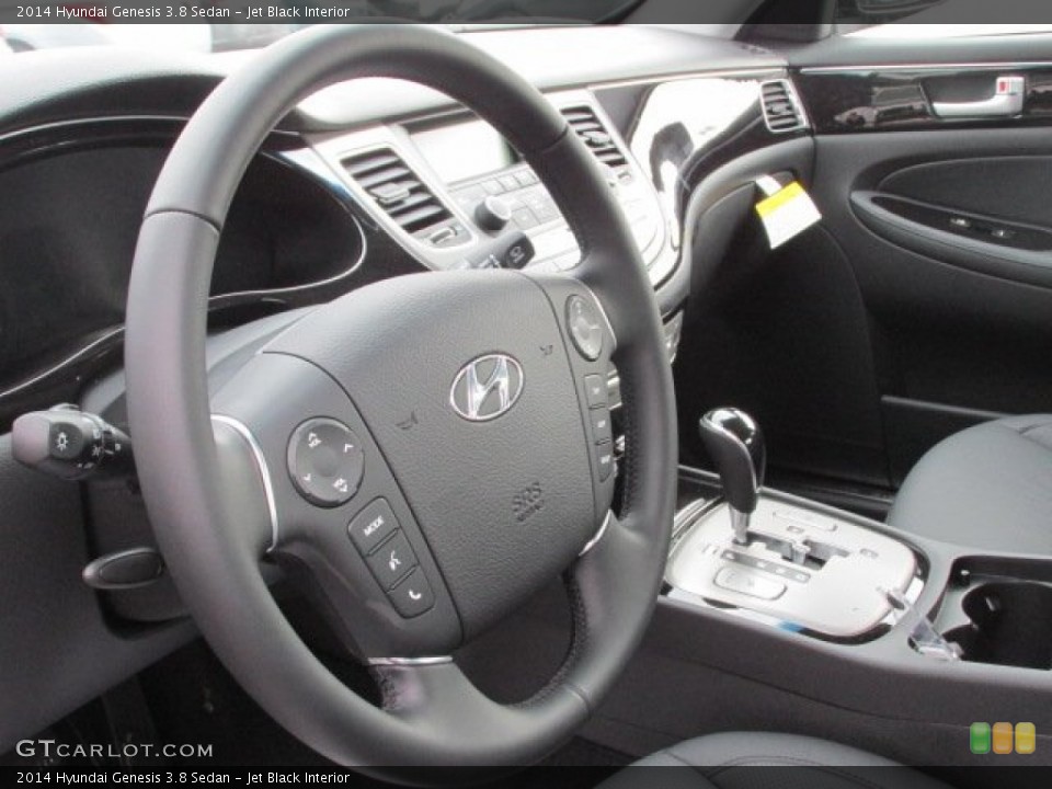 Jet Black Interior Steering Wheel for the 2014 Hyundai Genesis 3.8 Sedan #90777273