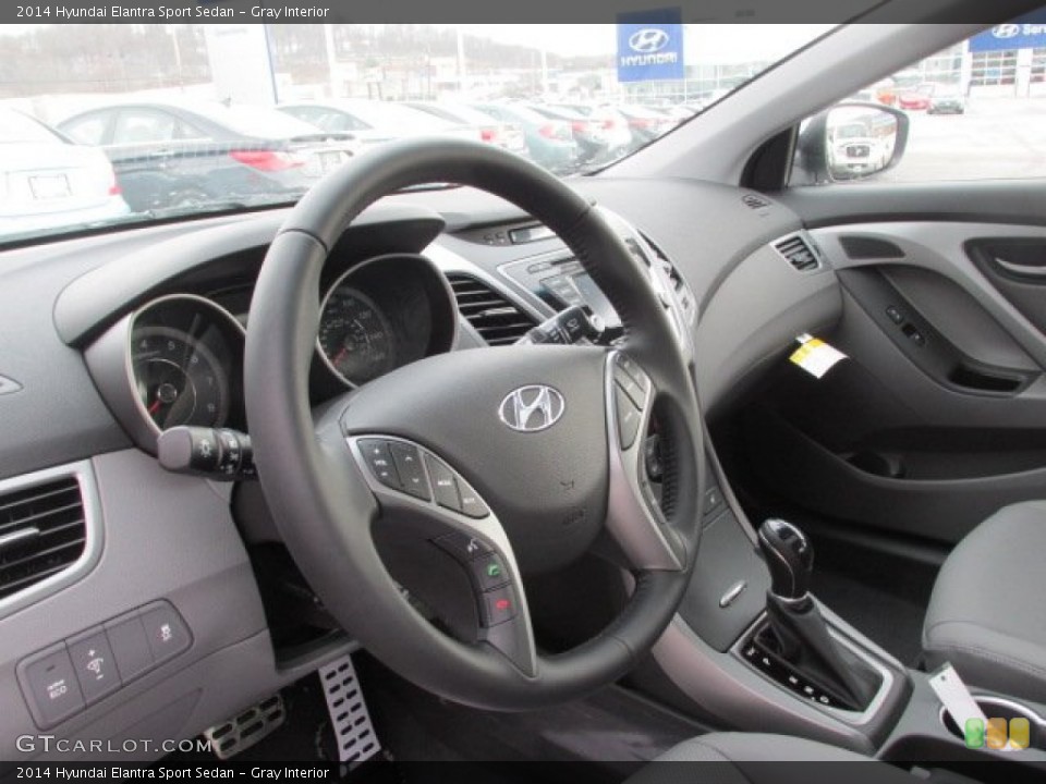 Gray Interior Steering Wheel for the 2014 Hyundai Elantra Sport Sedan #90778005