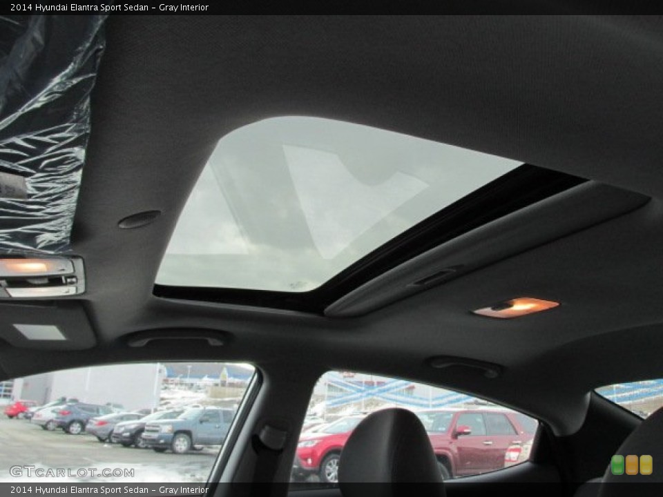Gray Interior Sunroof for the 2014 Hyundai Elantra Sport Sedan #90778020