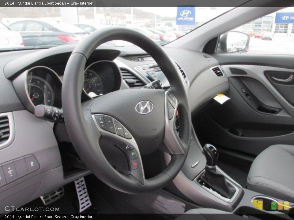 Gray Interior Steering Wheel for the 2014 Hyundai Elantra Sport Sedan #90778431