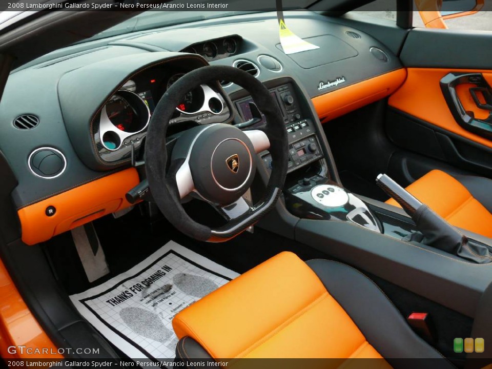 Nero Perseus/Arancio Leonis Interior Dashboard for the 2008 Lamborghini Gallardo Spyder #907798