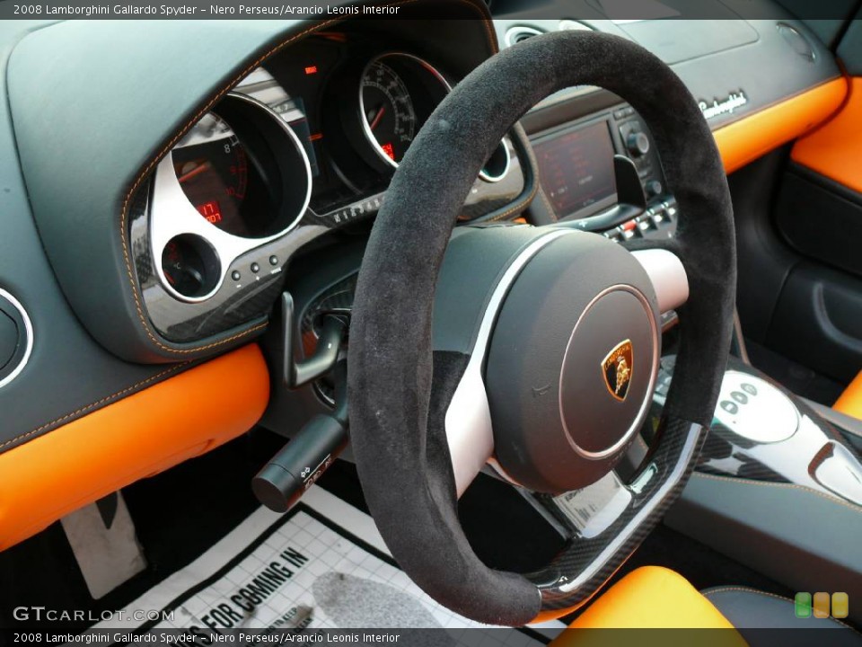 Nero Perseus/Arancio Leonis Interior Photo for the 2008 Lamborghini Gallardo Spyder #907828