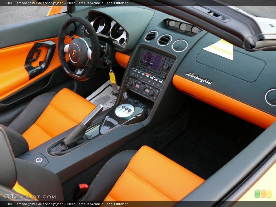 Nero Perseus/Arancio Leonis Interior Dashboard for the 2008 Lamborghini Gallardo Spyder #907833