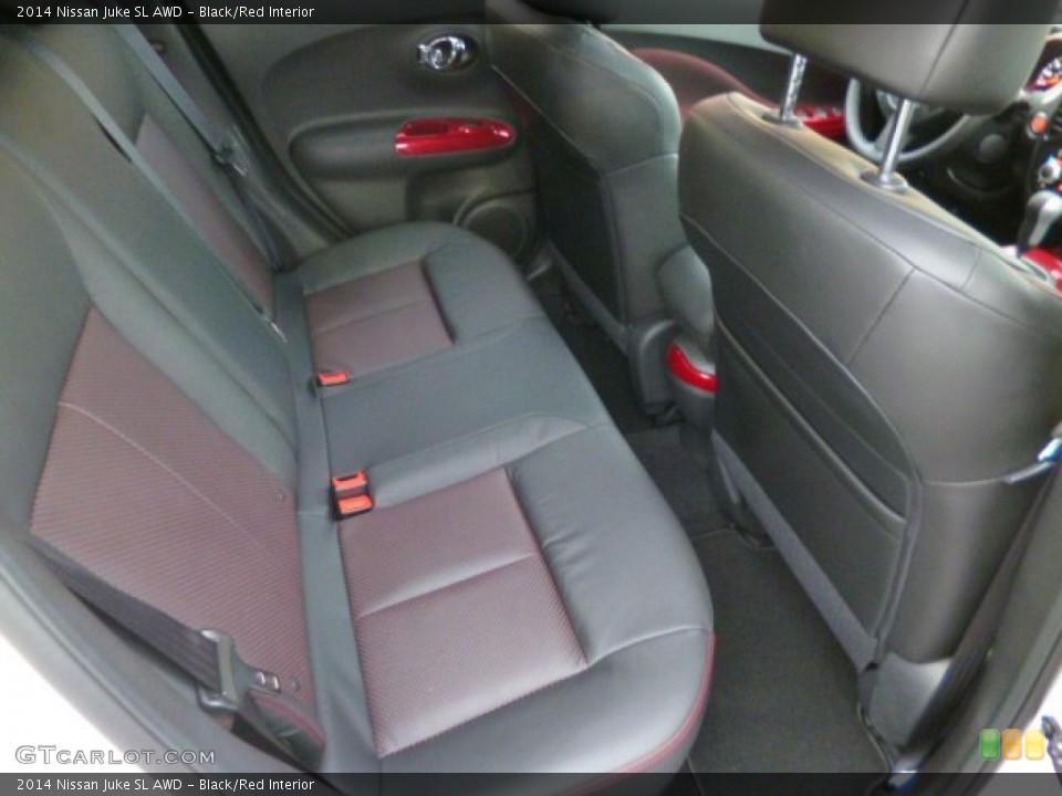 Black/Red Interior Rear Seat for the 2014 Nissan Juke SL AWD #90785871