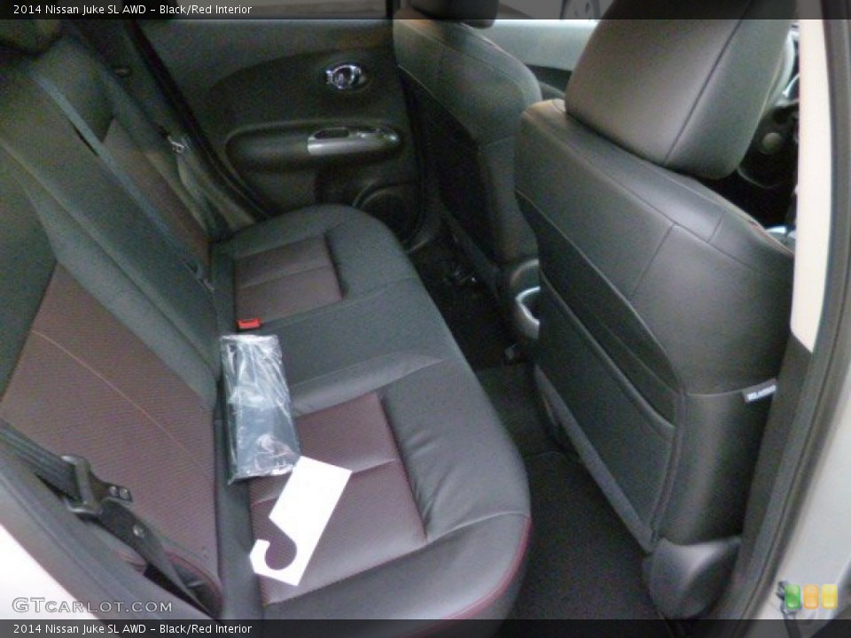 Black/Red Interior Rear Seat for the 2014 Nissan Juke SL AWD #90786090