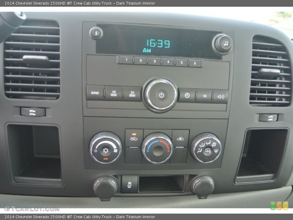 Dark Titanium Interior Controls for the 2014 Chevrolet Silverado 2500HD WT Crew Cab Utlity Truck #90787838