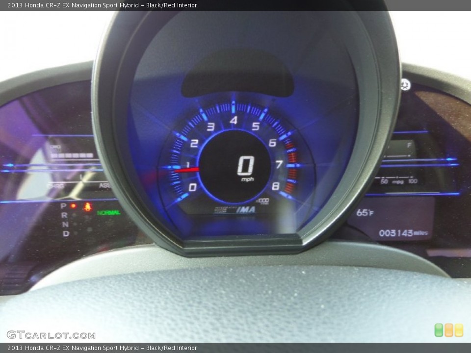 Black/Red Interior Gauges for the 2013 Honda CR-Z EX Navigation Sport Hybrid #90788862