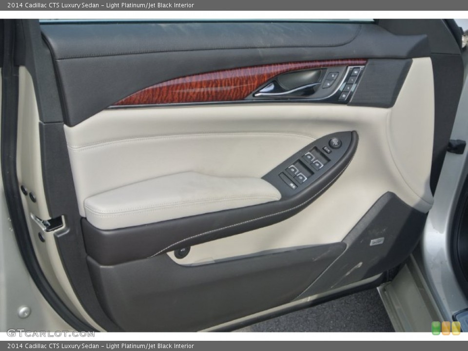 Light Platinum/Jet Black Interior Door Panel for the 2014 Cadillac CTS Luxury Sedan #90789105