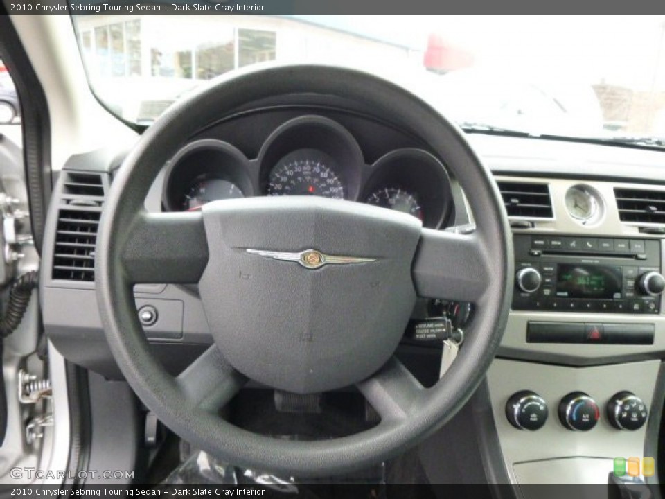 Dark Slate Gray Interior Steering Wheel for the 2010 Chrysler Sebring Touring Sedan #90791296