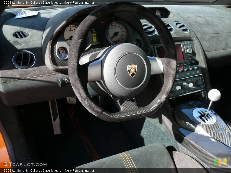 Nero Perseus Interior Steering Wheel for the 2008 Lamborghini Gallardo Superleggera #907944