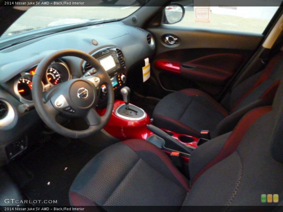 Black/Red Interior Prime Interior for the 2014 Nissan Juke SV AWD #90794907