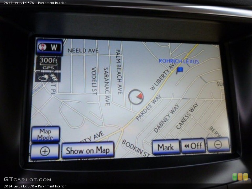 Parchment Interior Navigation for the 2014 Lexus LX 570 #90795044