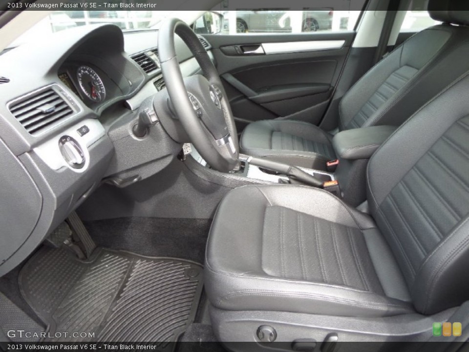 Titan Black Interior Front Seat for the 2013 Volkswagen Passat V6 SE #90795615