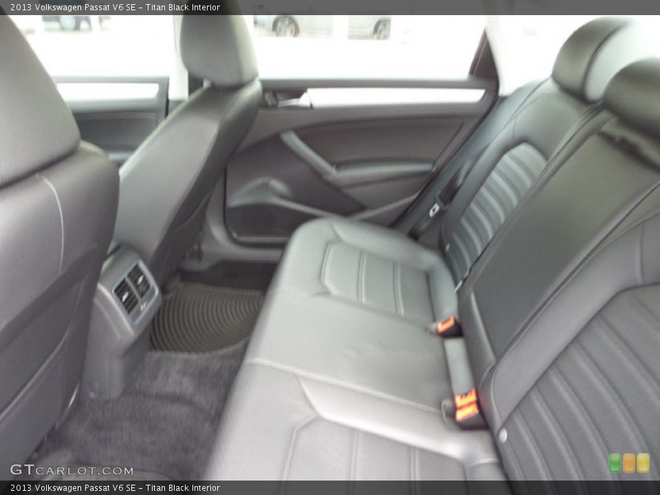 Titan Black Interior Rear Seat for the 2013 Volkswagen Passat V6 SE #90795654