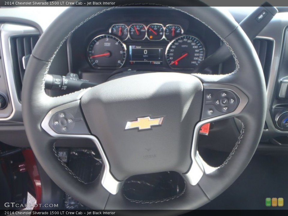 Jet Black Interior Steering Wheel for the 2014 Chevrolet Silverado 1500 LT Crew Cab #90796164