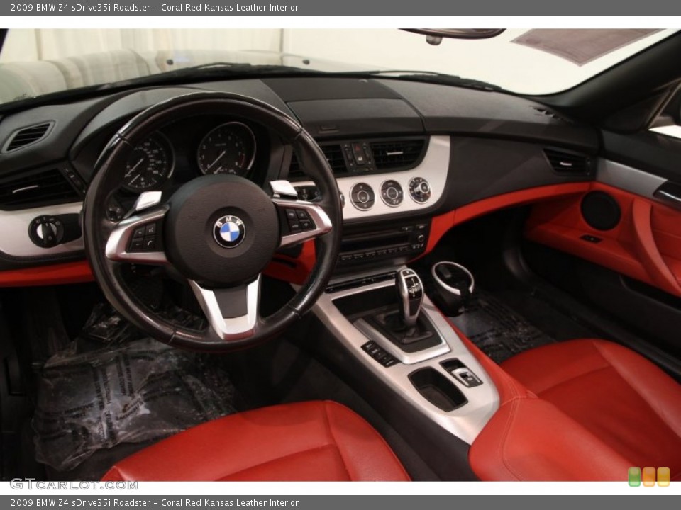 Coral Red Kansas Leather Interior Photo for the 2009 BMW Z4 sDrive35i Roadster #90797168