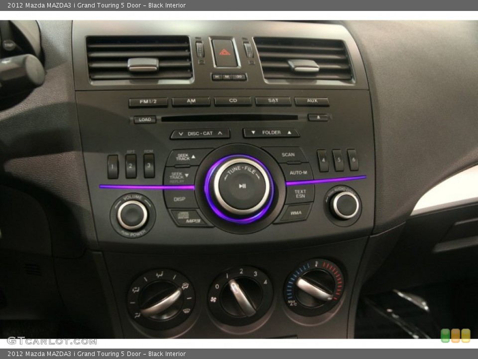 Black Interior Controls for the 2012 Mazda MAZDA3 i Grand Touring 5 Door #90798117