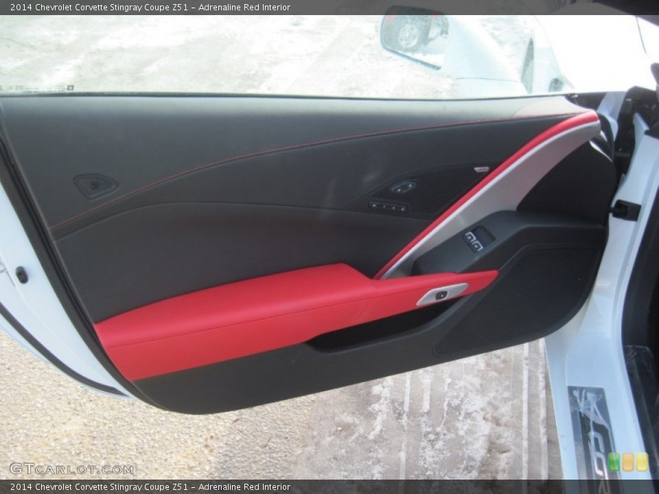 Adrenaline Red Interior Door Panel for the 2014 Chevrolet Corvette Stingray Coupe Z51 #90798714