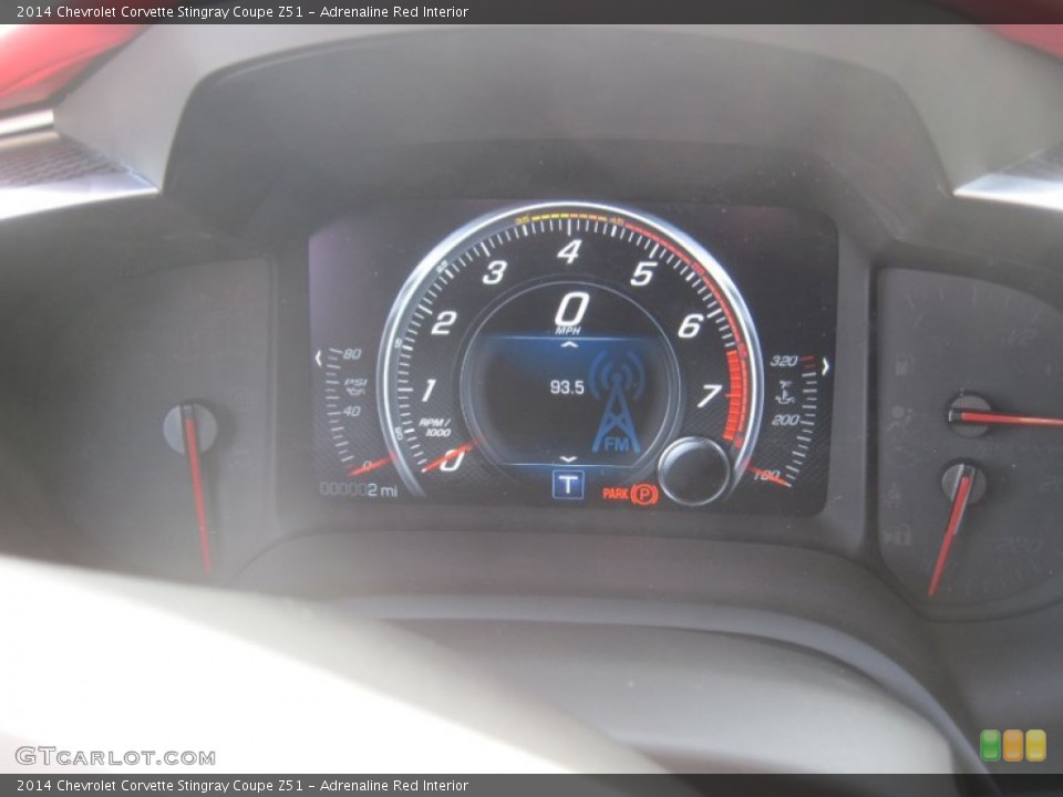 Adrenaline Red Interior Gauges for the 2014 Chevrolet Corvette Stingray Coupe Z51 #90798784
